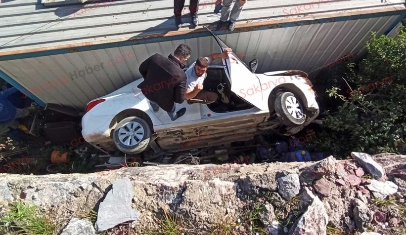 İstinat duvarından aşağı düştü