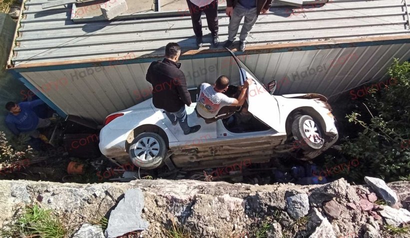 İstinat duvarından aşağı düştü