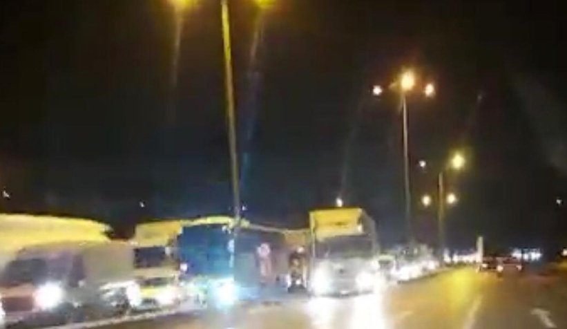 İzmit yolu kapandı