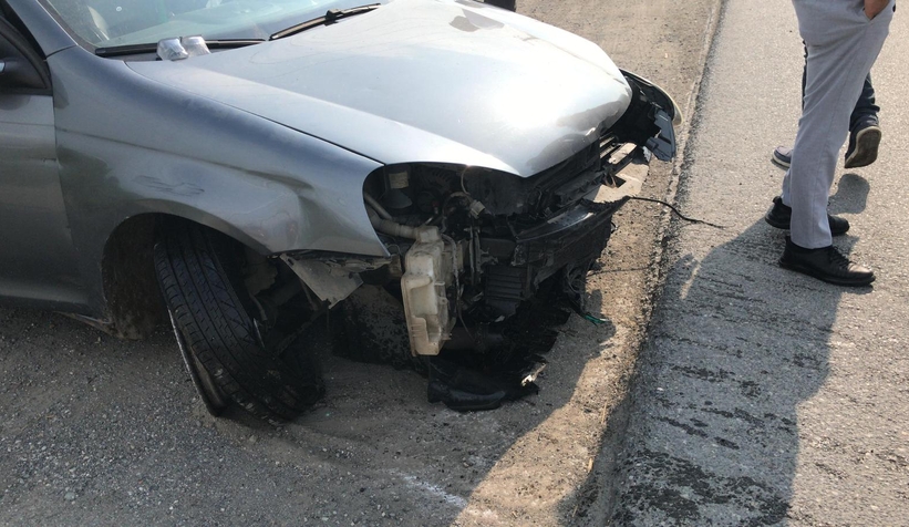 Kadın sürücü kazanın şokunu üzerinden atamadı