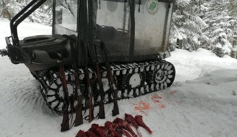 Karacayı vurup parçalarına ayırmışlar