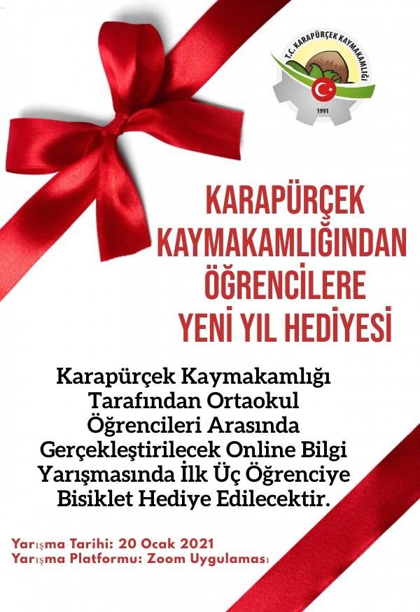 Karapürçek Kaymakamlığı ödüllü yarışma düzenliyor