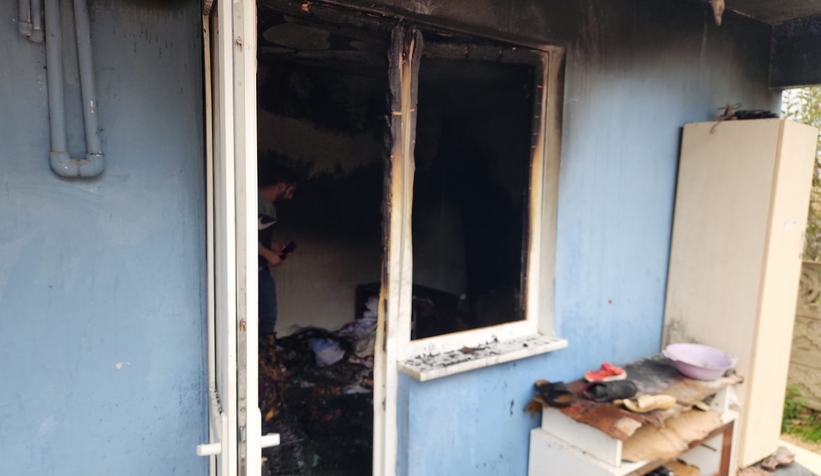 Karapürçek'te ev yangını