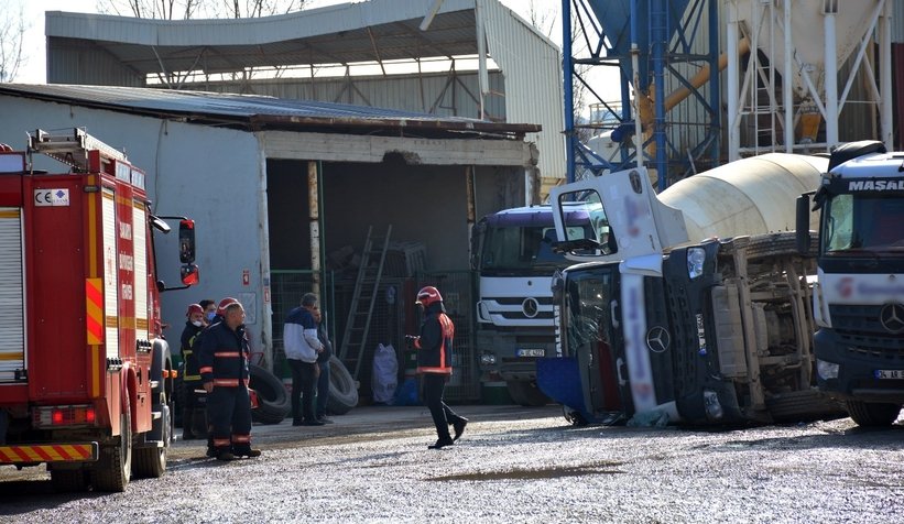 Karasu'da beton şantiyesinde kaza
