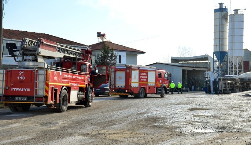 Karasu'da beton şantiyesinde kaza