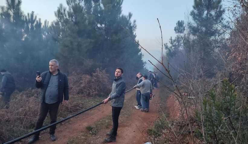 Karasu'da orman yangını