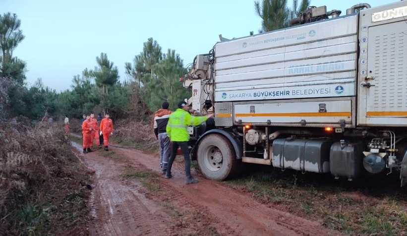 Karasu'da orman yangını