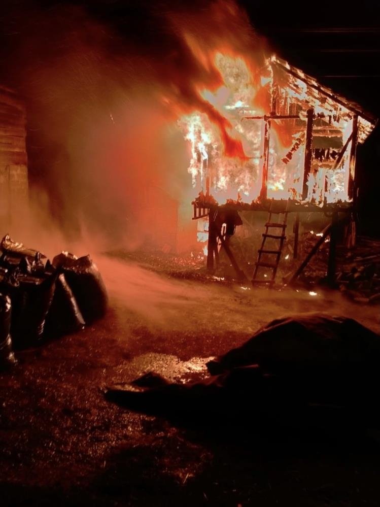 Karasu'da panik anları; Alevlere teslim oldu