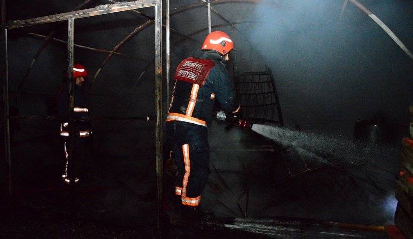 Karasu'da yangın; Kundaklama şüphesi