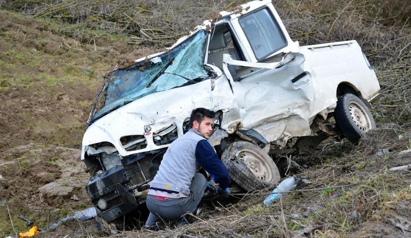 Karasu yolunda feci kaza: 3 yaralı