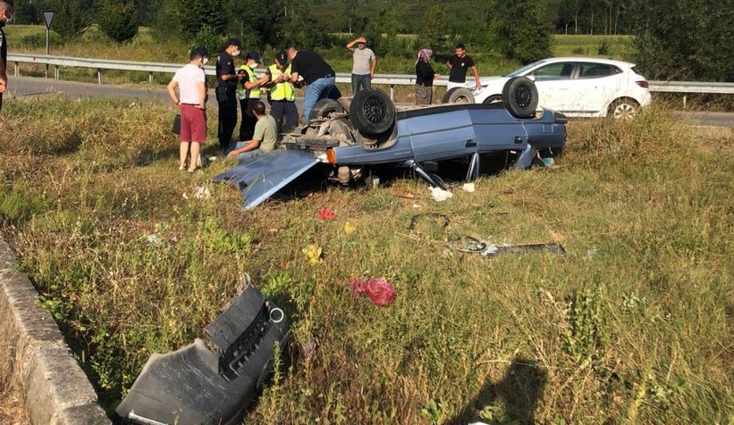 Karasu yolunda feci kaza