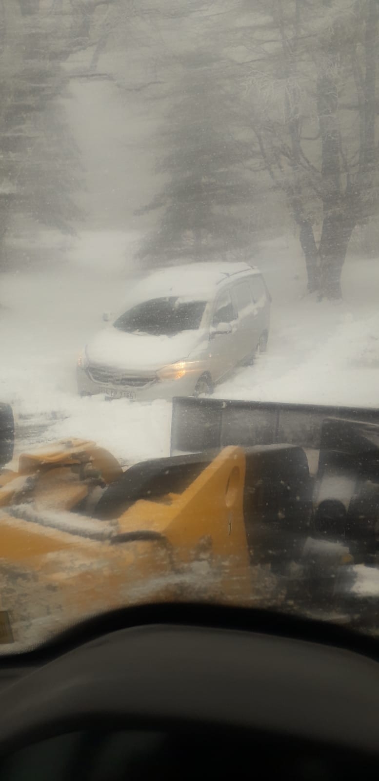 Karla kaplanan yayla yolunda mahsur kaldılar