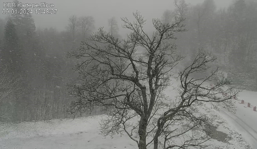 Kartepe'de yılın ilk kar yağışı başladı