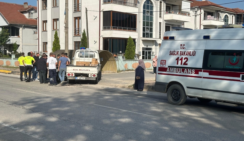 Kaskı sayesinde kazayı hafif yaralı atlattı