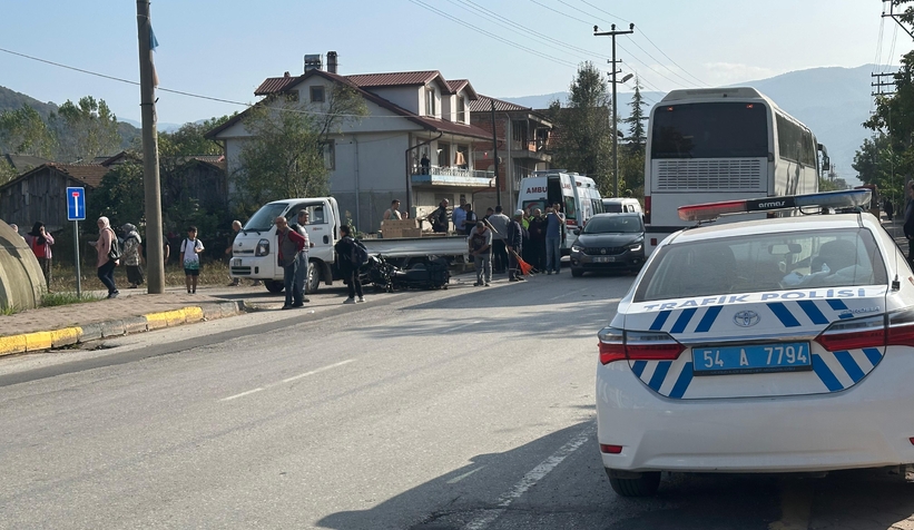 Kaskı sayesinde kazayı hafif yaralı atlattı