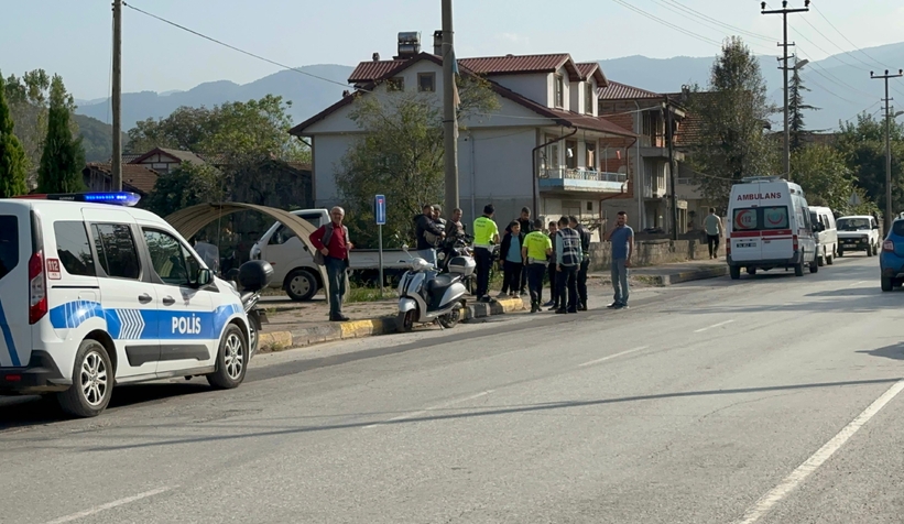 Kaskı sayesinde kazayı hafif yaralı atlattı