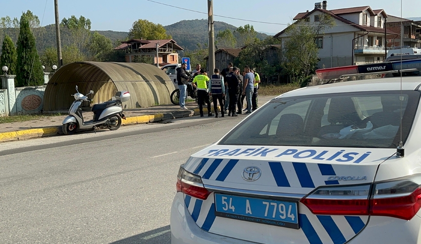 Kaskı sayesinde kazayı hafif yaralı atlattı