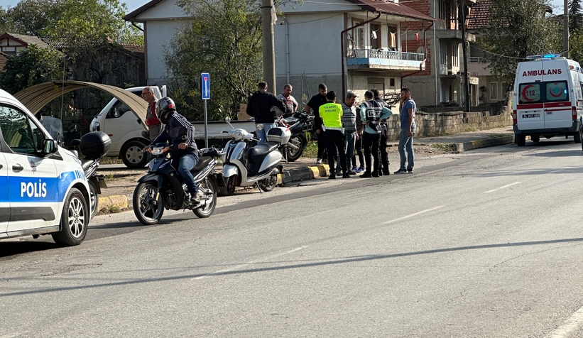 Kaskı sayesinde kazayı hafif yaralı atlattı