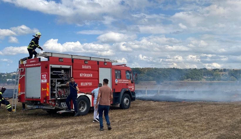 Kaynarca'da anız yangını
