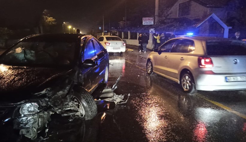 Kaza anı kamerada, kafa kafaya böyle çarpıştılar