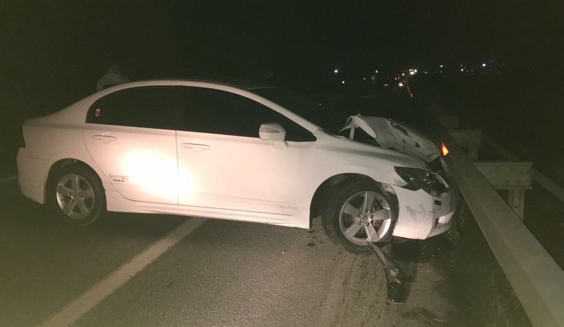 Kazaya neden olan sürücü kaçtı