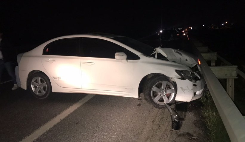 Kazaya neden olan sürücü kaçtı