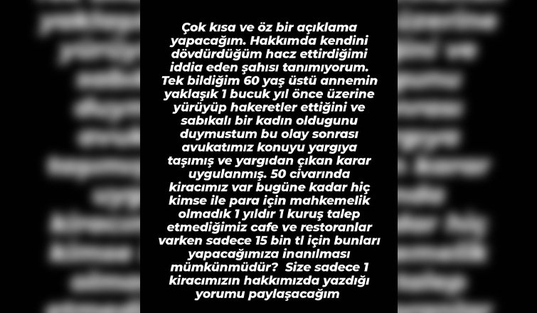 Kenan Sofuoğlu'ndan kiracı açıklaması