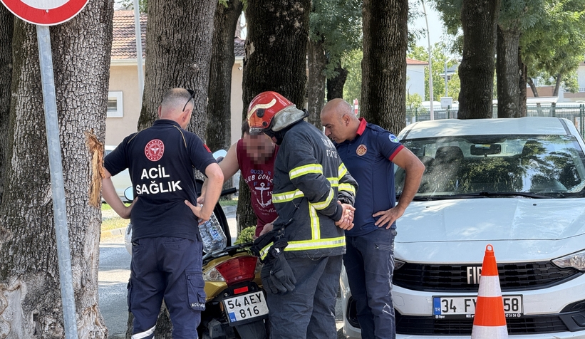 Kendini yakmakla tehdit etti, ekipleri görünce benzini motosiklete doldurdu