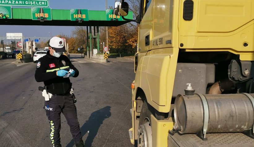 Kış lastiği denetimi yaptılar