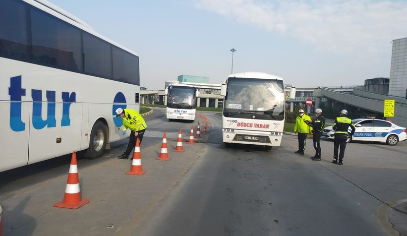 Kış lastiği denetimi yaptılar