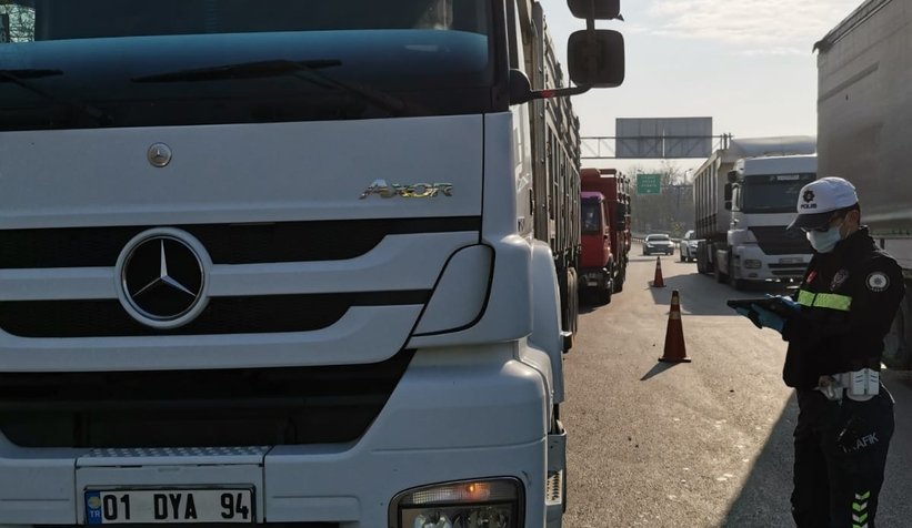 Kış lastiği denetimi yaptılar