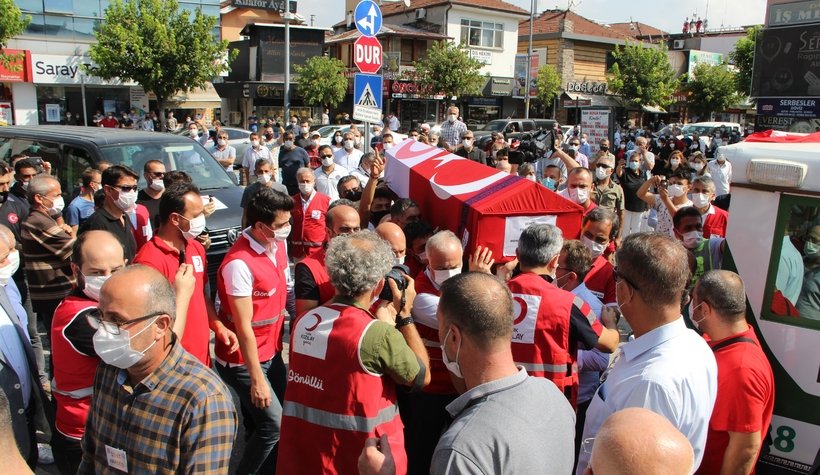 Kızılay şehidi son yolculuğuna uğurlandı