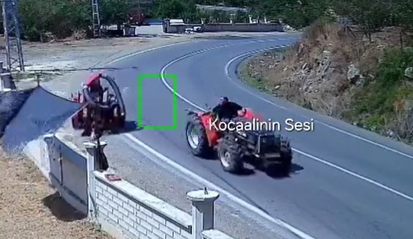 Kocaali'de ilginç kaza kamerada