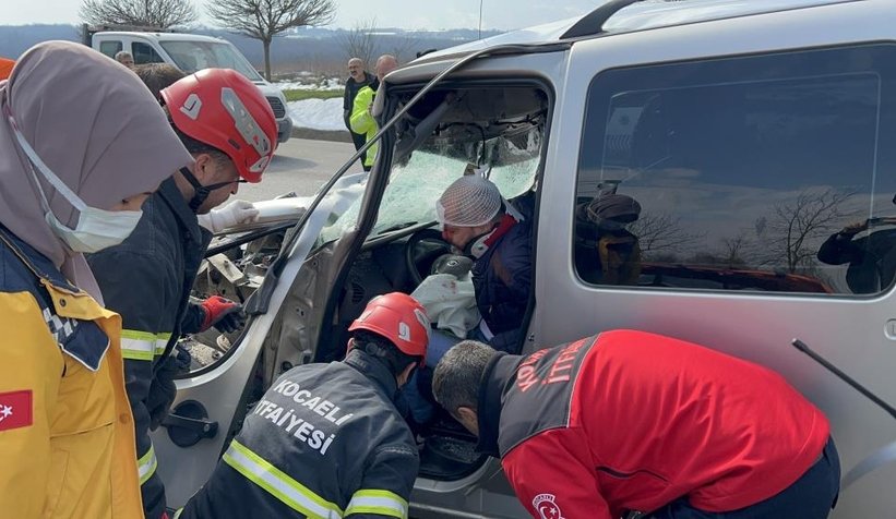 Kocaeli sınırında kaza