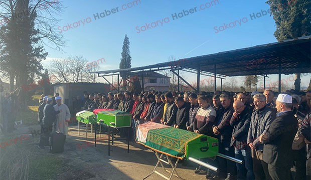 Kombi faciasında ölen 3 kişiye acı veda