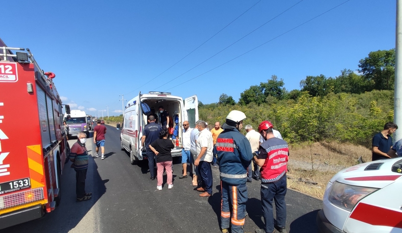 Kontrolden çıkan otomobil takla attı: 2 yaralı