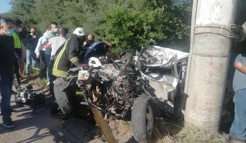 Korkunç kaza: 1 ölü, 1 yaralı