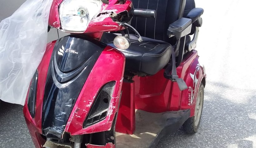 Korkutan kaza; Hastaneye kaldırıldı