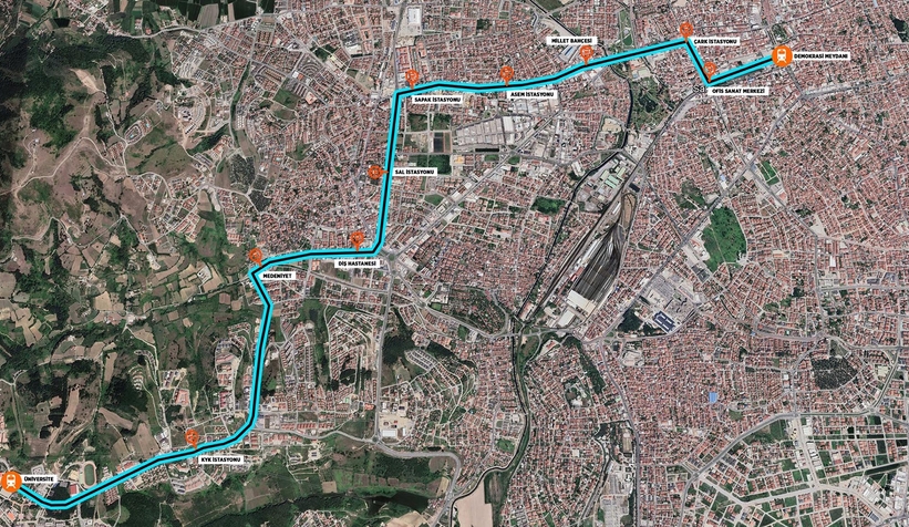 Kampüs-Çarşı raylı sistem hattında protokol imzalandı