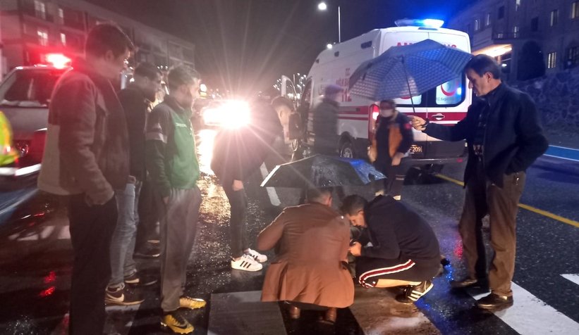 Kampüs girişinde kaza