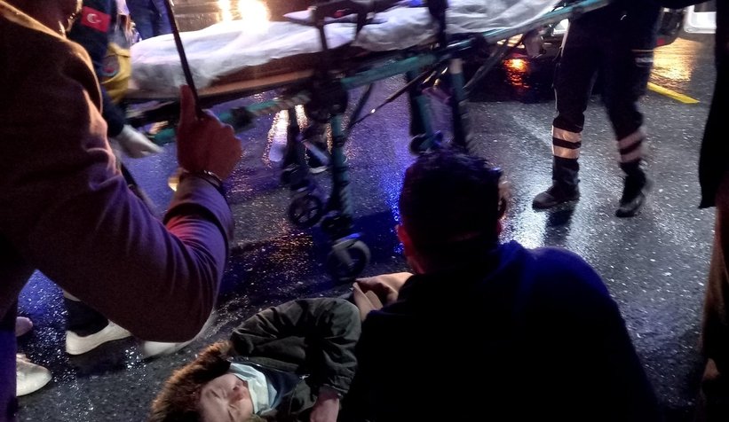 Kampüs girişinde kaza