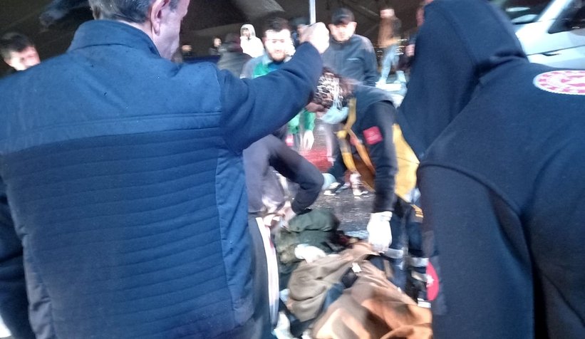 Kampüs girişinde kaza