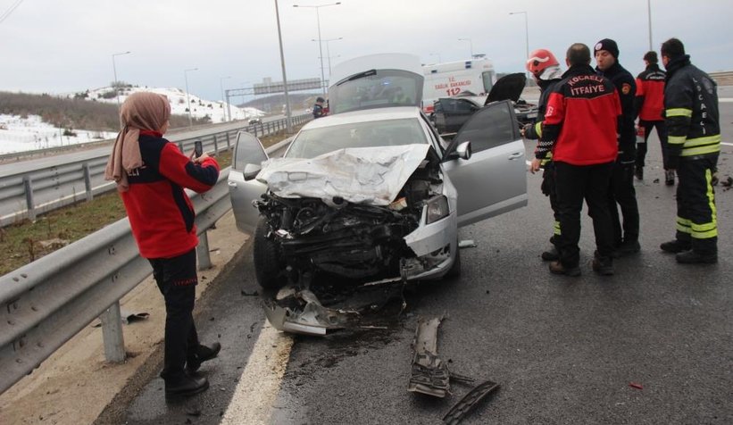 Kuzey Marmara Otoyolu'nda kaza: 3 yaralı