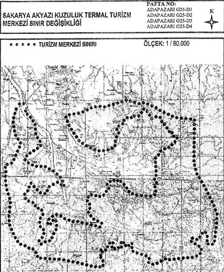 Kuzuluk Termal Turizm Merkezi'nin sınırları değişti