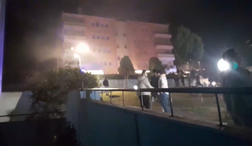 KYK yurdunun lojmanındaki yangın