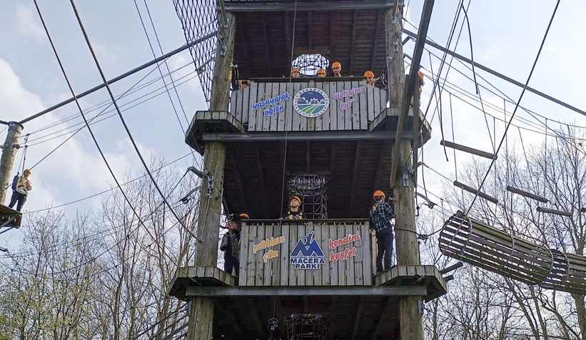 Macera Park’ta cesaretlerini test ettiler