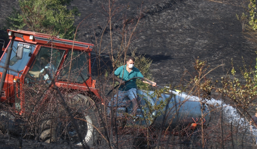 Mahallede yangın paniği