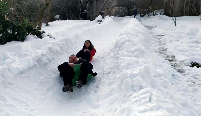 Mahallelinin kayak keyfi