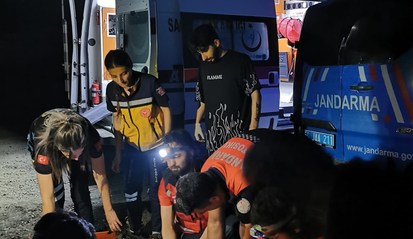 Mantar toplarken dere yatağına düştü, böyle kurtarıldı