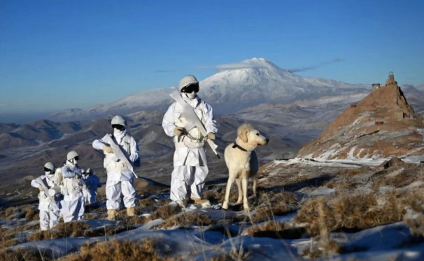 Mehmetçik kar altında hudut güvenliği için görevde